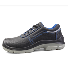 Steel toe and lacing up work shoes with anti slip for men safety shoes